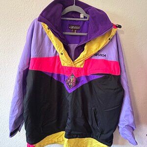 Vintage Nevica Ski Jacket – 90s Colorblock Retro Style SZ 12